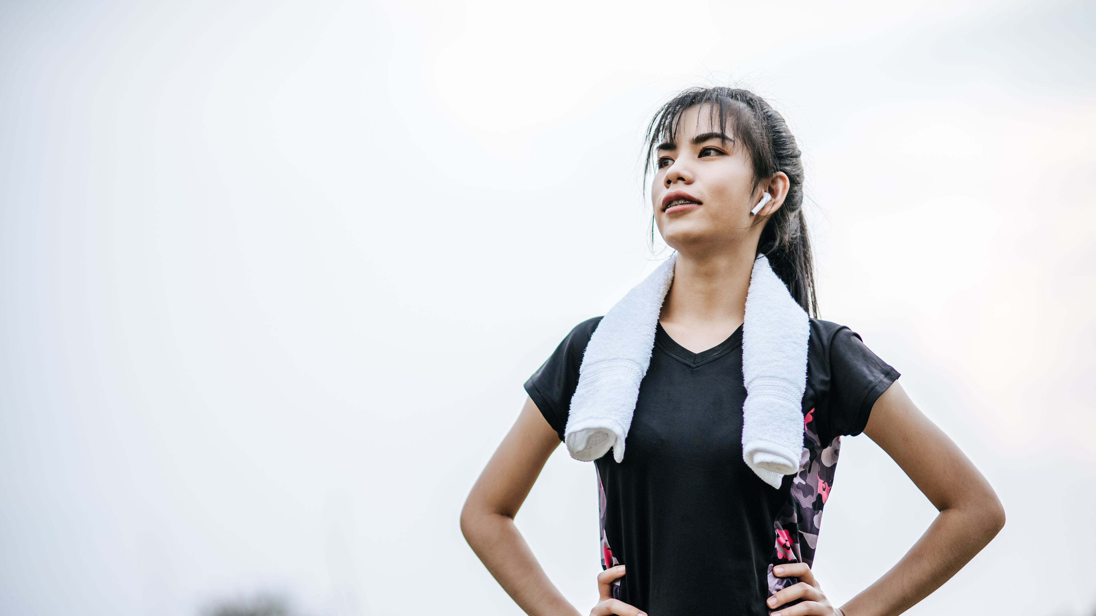 A woman after workout