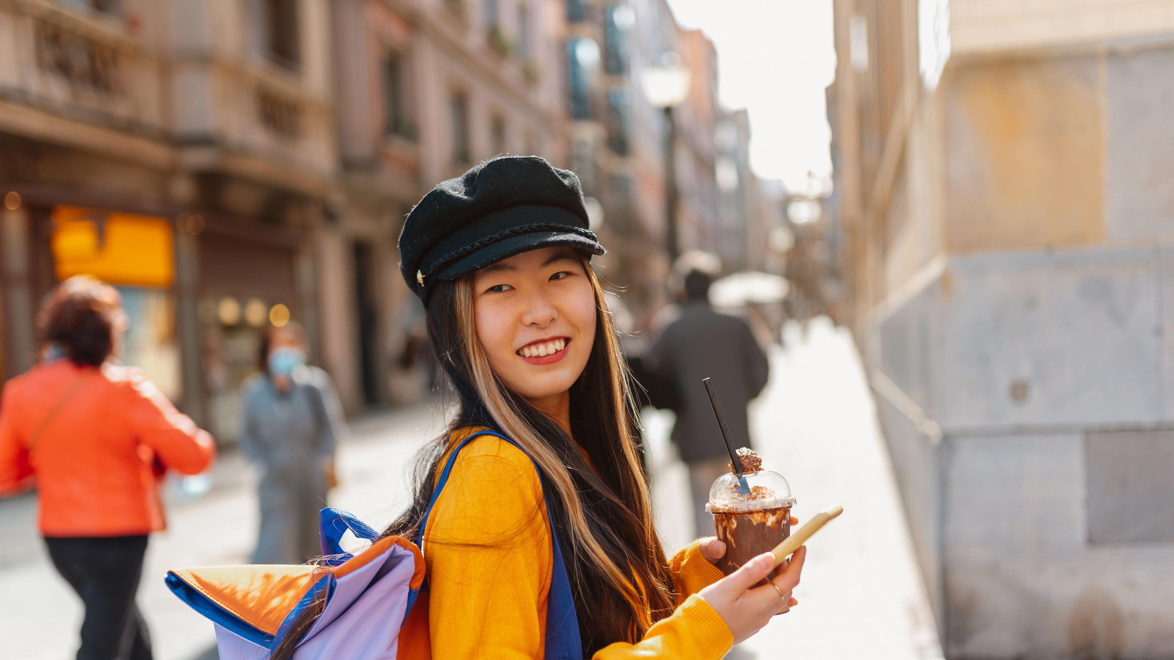 Chinese tourist sightseeing in Europe