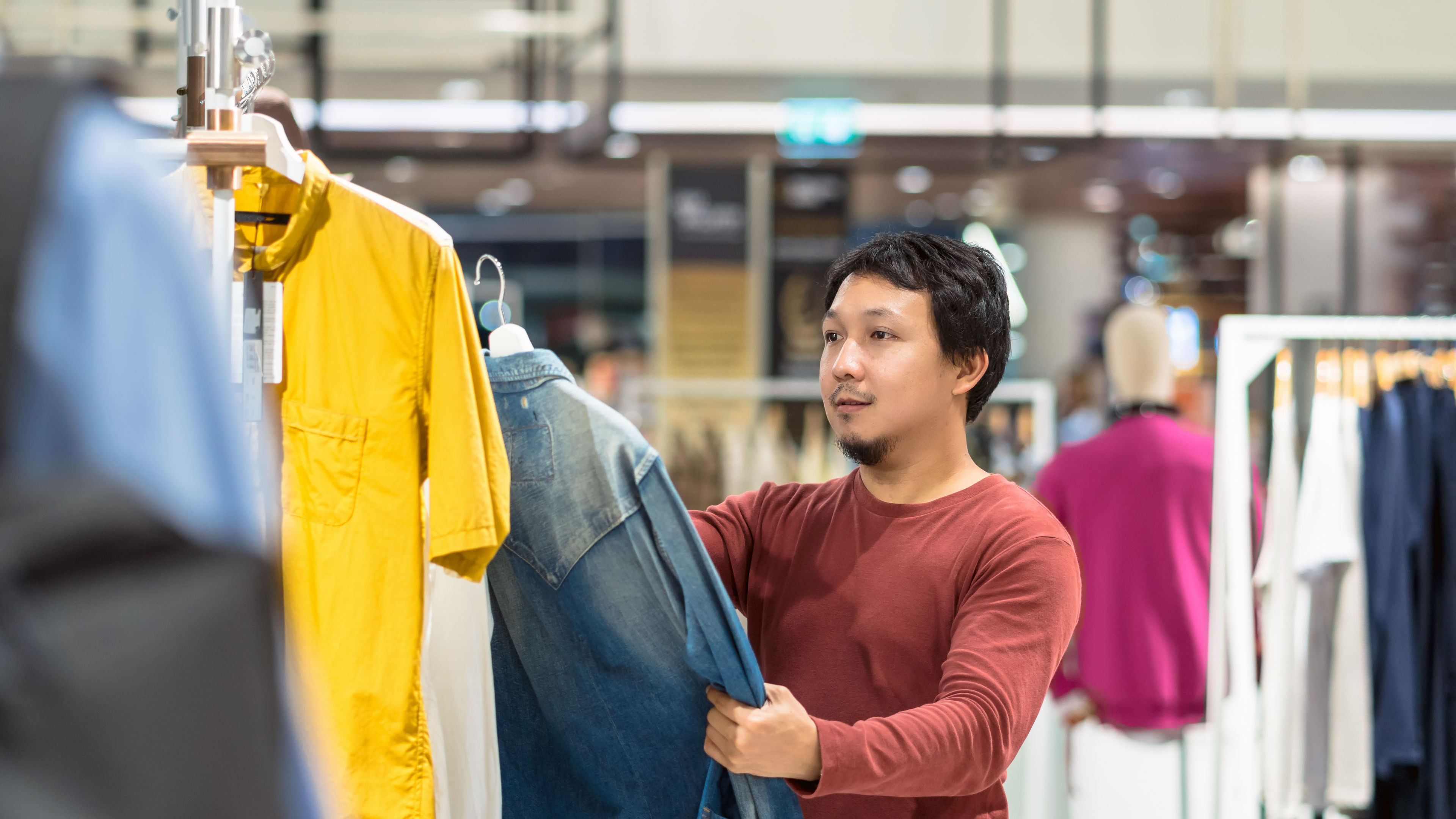 Man shopping 