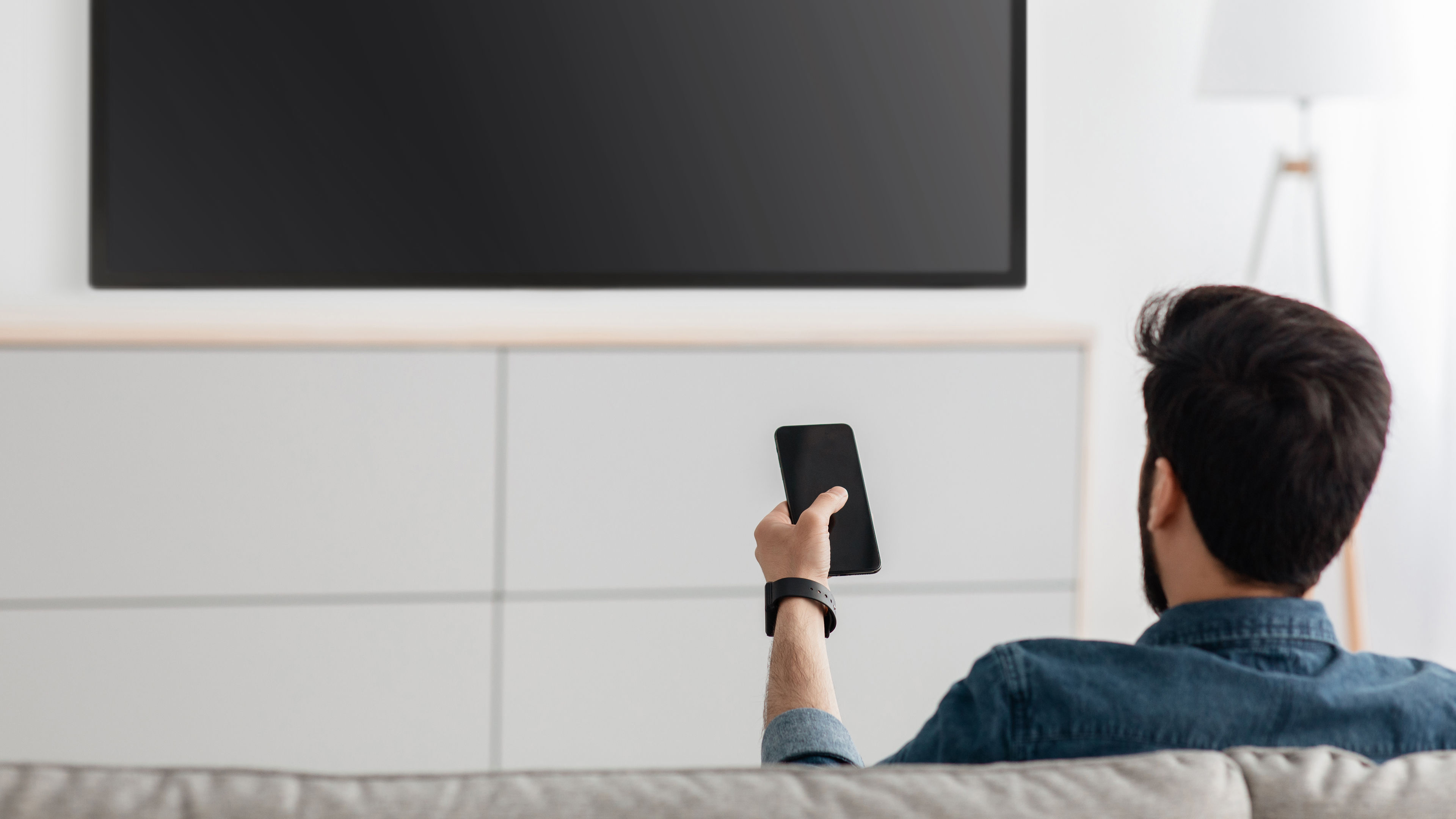 Man watching TV