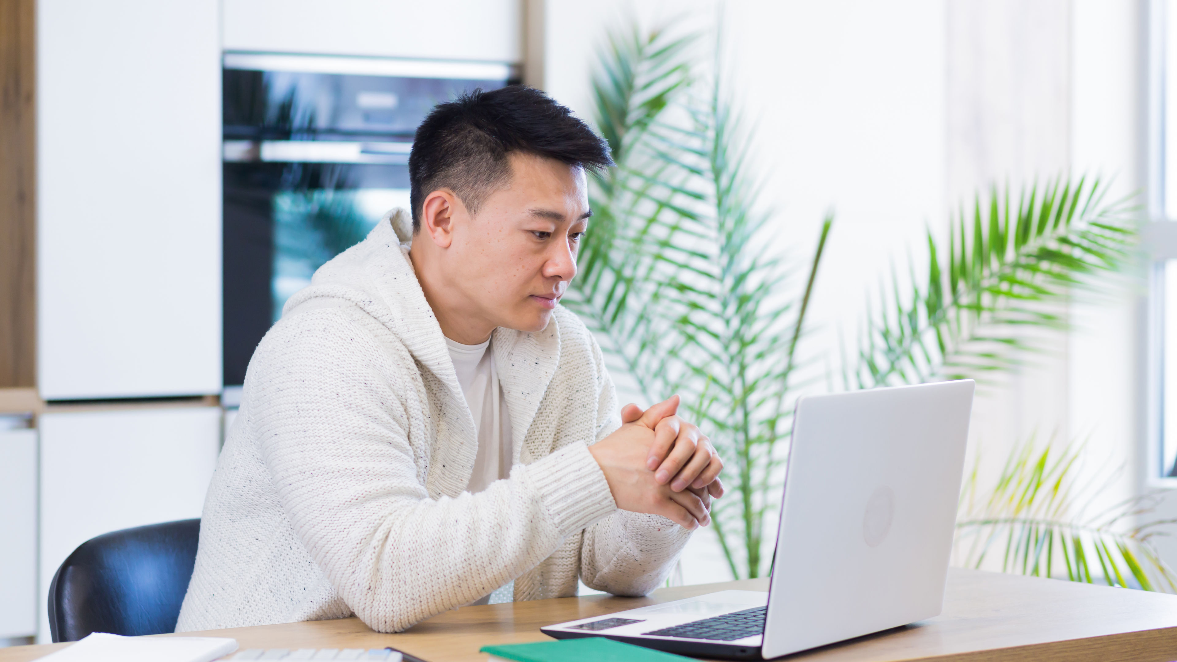 Man working at home