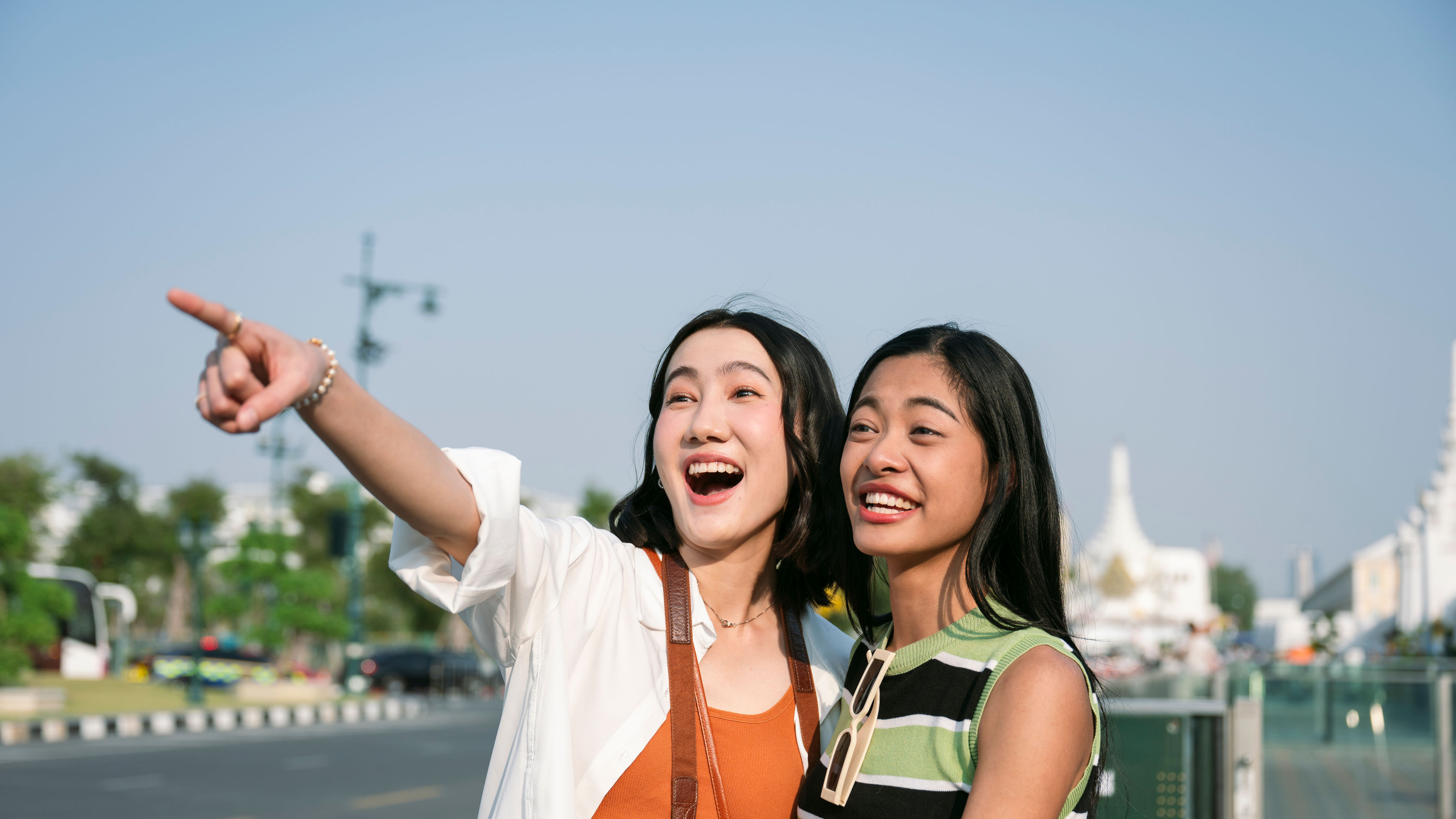 Two women travelling