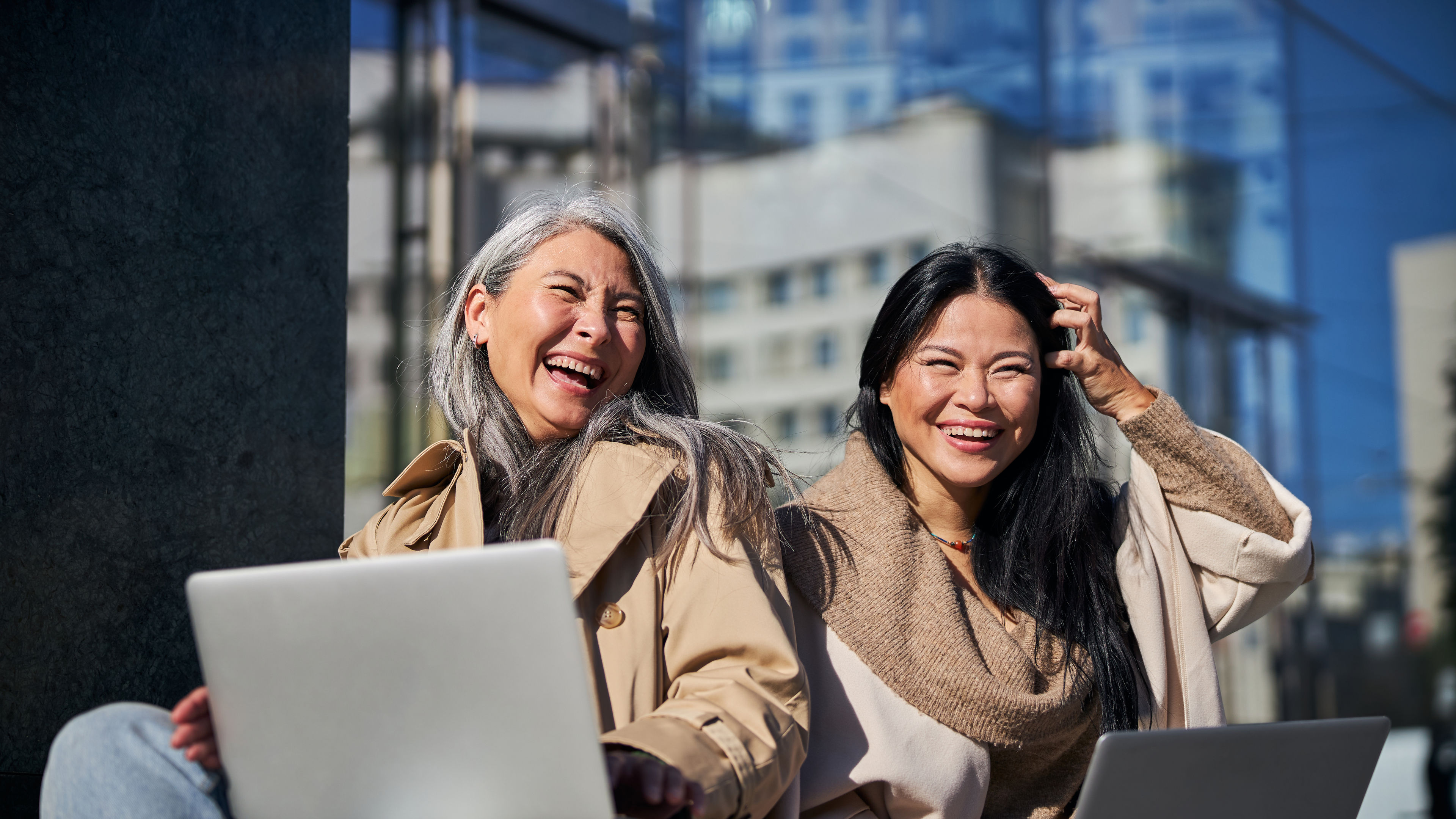 Women with laptops