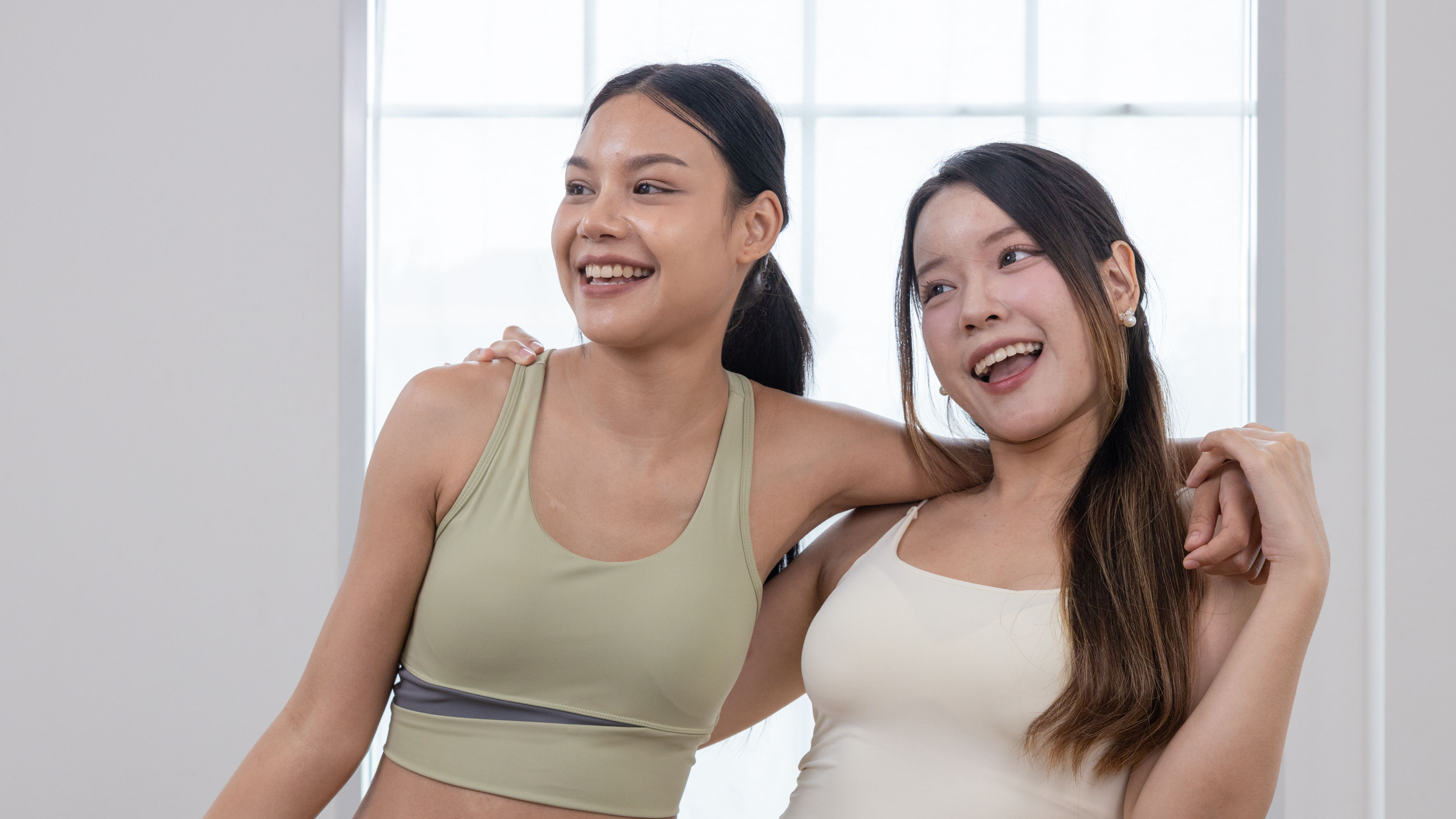 Two women after workout 